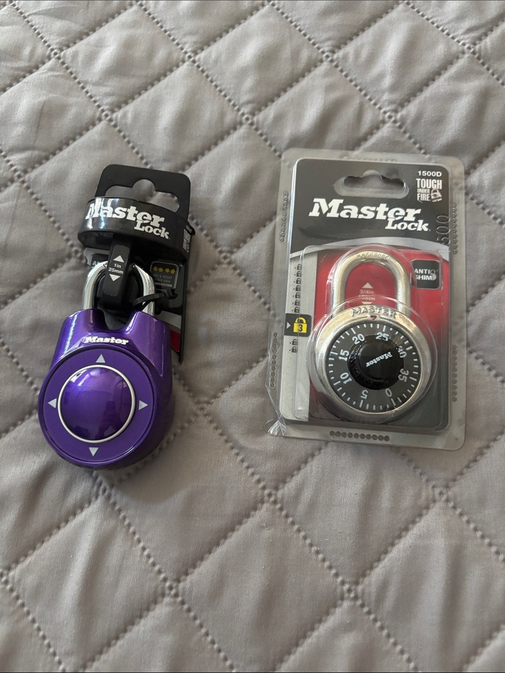 Purple Combination Travel Lock - Black Dial Combination Padlock